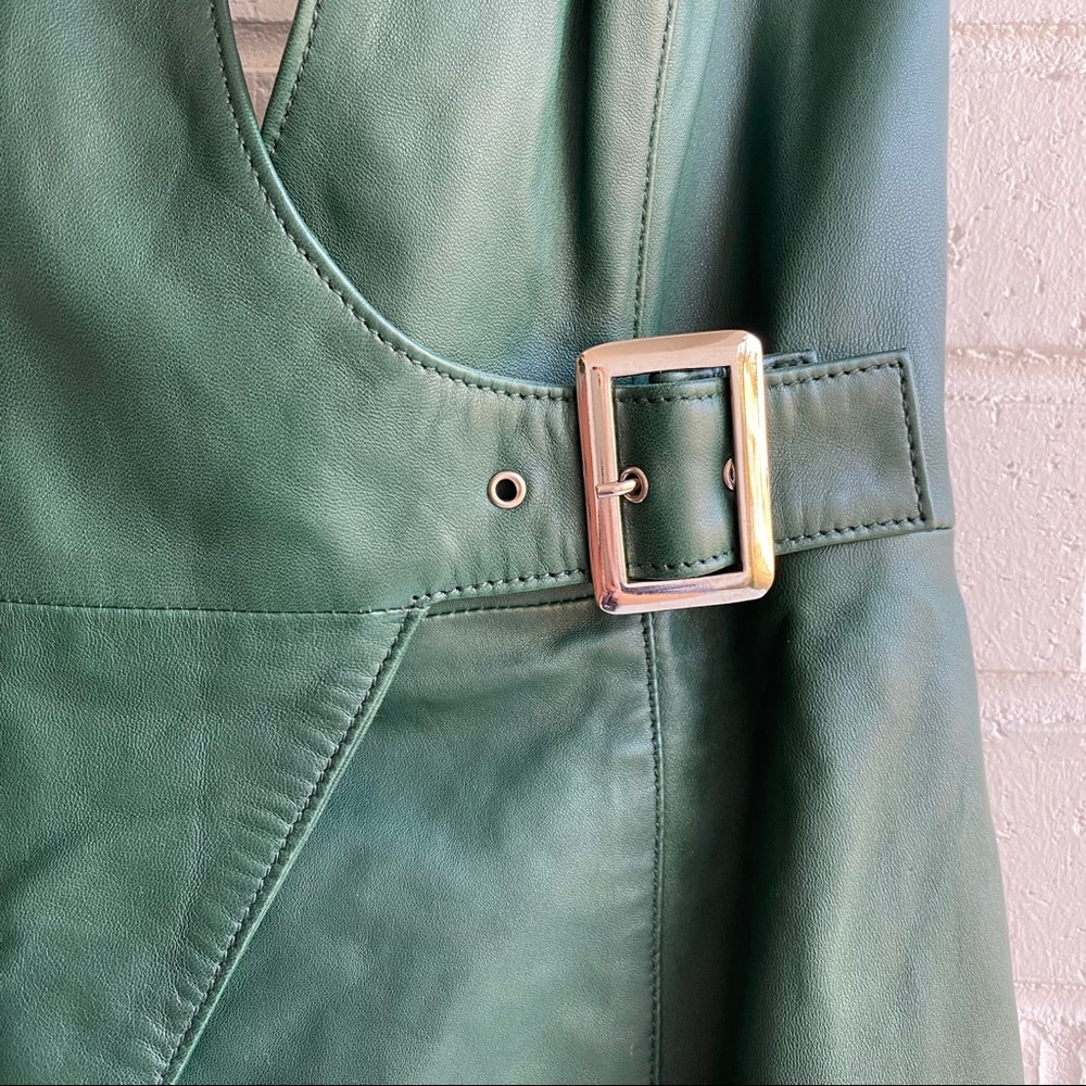 NWOT h:ours Doria Leather Dress - Picture 4 of 7